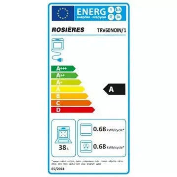 Combiné four lave-vaisselle ROSIERES TRV60NOIN/1 TRIO vitro