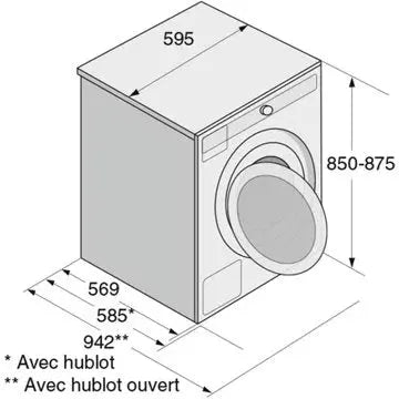 Lave linge hublot ASKO W2086C.W/3