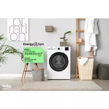 Lave linge hublot BEKO BM3WFU47411B Energy Spin