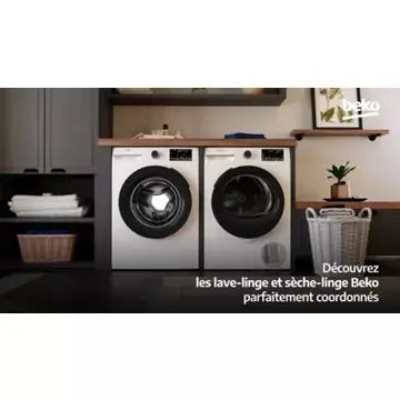 Lave linge hublot BEKO BM3WFU47411B Energy Spin