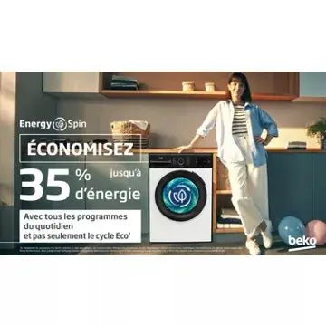 Lave linge hublot BEKO BM3WFU390411 Energy Spin