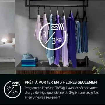 Lave linge séchant hublot AEG LWR98C166X
