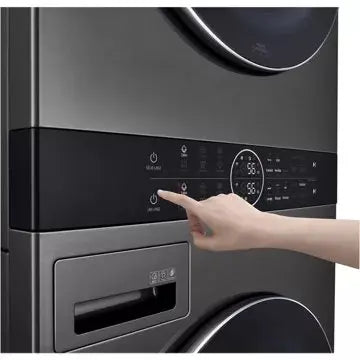Lave linge séchant hublot LG F761TOWERB Washtower