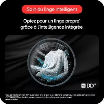 Lave linge séchant hublot LG F214WT8GRBE Washtower
