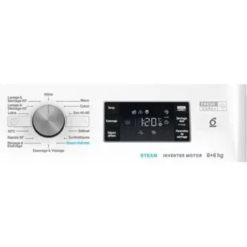 Lave linge séchant hublot WHIRLPOOL FFWDB864489BVFR