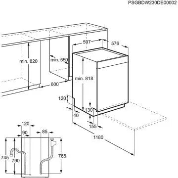 Lave vaisselle 60 cm ELECTROLUX ESC88300SW ComfortLift