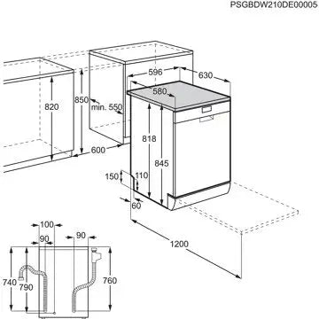 Lave vaisselle 60 cm ELECTROLUX ESA47300SW Airdry