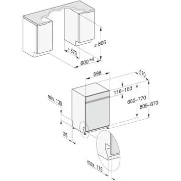 Lave vaisselle encastrable MIELE G 5412 SCi NR