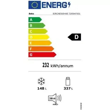 Réfrigérateur combiné BEKO B3RCNE565HXB