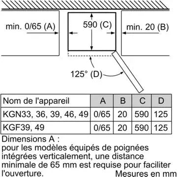 Réfrigérateur combiné BOSCH KGN36VLED Série 4 VitaFresh