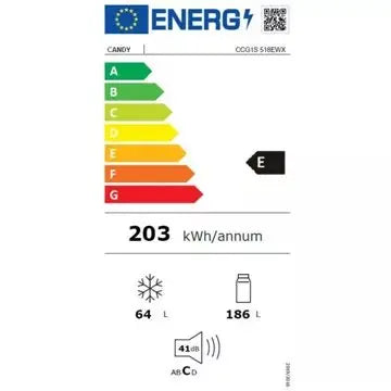 Réfrigérateur combiné CANDY CCG1S 518EWX