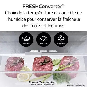 Réfrigérateur combiné LG GBB72SWVDN