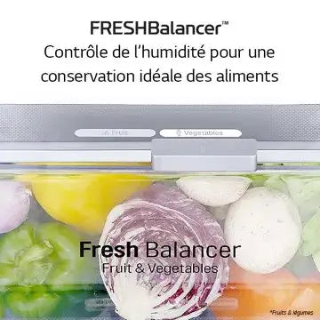 Réfrigérateur combiné LG GBB72SWVDN