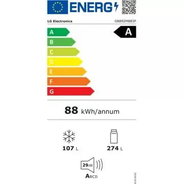 Réfrigérateur combiné LG GBB92MBB3P