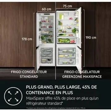 Réfrigérateur combiné encastrable AEG NSC7P751DS No frost 70cm