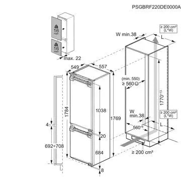 Réfrigérateur combiné encastrable AEG TSC7M181EC GreenZone