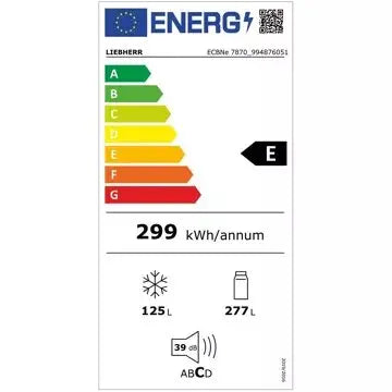 Réfrigérateur combiné encastrable LIEBHERR ECBNe7870 BioFresh
