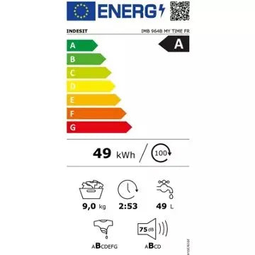 Lave linge hublot 							INDESIT				IMB964BMYTIMEFR