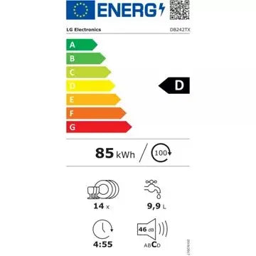 Lave vaisselle encastrable 	LG	DB242TX QuadWash