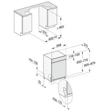 Lave vaisselle encastrable 	MIELE	G 7130 SCi Inox AutoDos