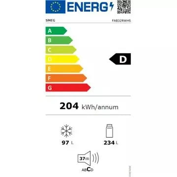 Réfrigérateur combiné							SMEG				FAB32RWH5