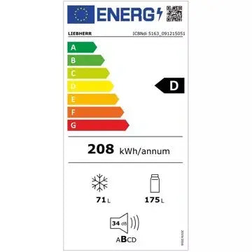 Réfrigérateur combiné encastrable 							LIEBHERR				ICBNdi5163-22 Biofresh