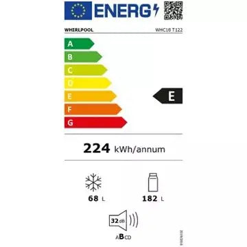 Réfrigérateur combiné encastrable  WHIRLPOOL	WHC18T122 Supreme Silence